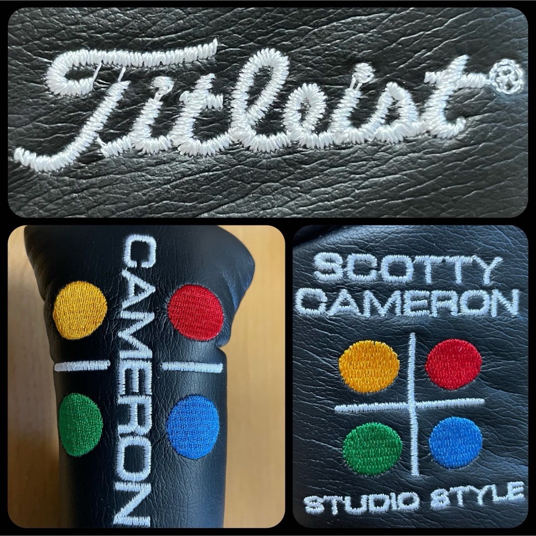 Scotty Cameron(スコッティキャメロン)の超希少展示品 スタジオスタイル純正パターカバー ヘッドカバー フォークなし 黒 スポーツ/アウトドアのゴルフ(クラブ)の商品写真