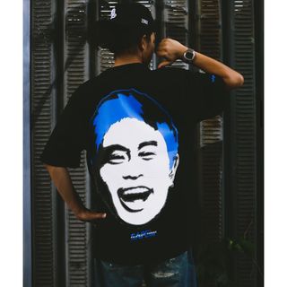 SAPEur MASATOSHI HAMADA サプール 浜田 ブルー L(Tシャツ/カットソー(半袖/袖なし))