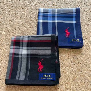 ポロ(POLO（RALPH LAUREN）)のポロラルフローレン　メンズ　ハンカチ2枚セット(ハンカチ/ポケットチーフ)