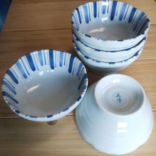 【新品】 藍色十草 小鉢 5個セット(食器)