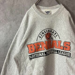 Lee - 【usa製、リバースウィーブ】LEEリーBENGALS古着スウェット90sM