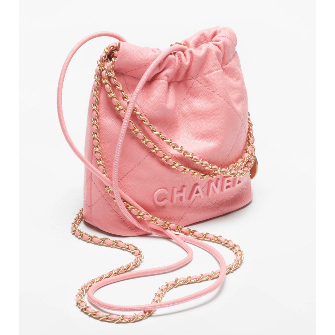 CHANEL(シャネル)の新品未使用✨23Kシャネル　22バッグ　ミニ　ショルダーバッグ　ピンク　キャビア レディースのバッグ(ショルダーバッグ)の商品写真