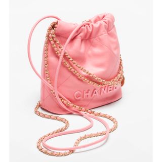 CHANEL - 新品未使用✨23Kシャネル　22バッグ　ミニ　ショルダーバッグ　ピンク　キャビア