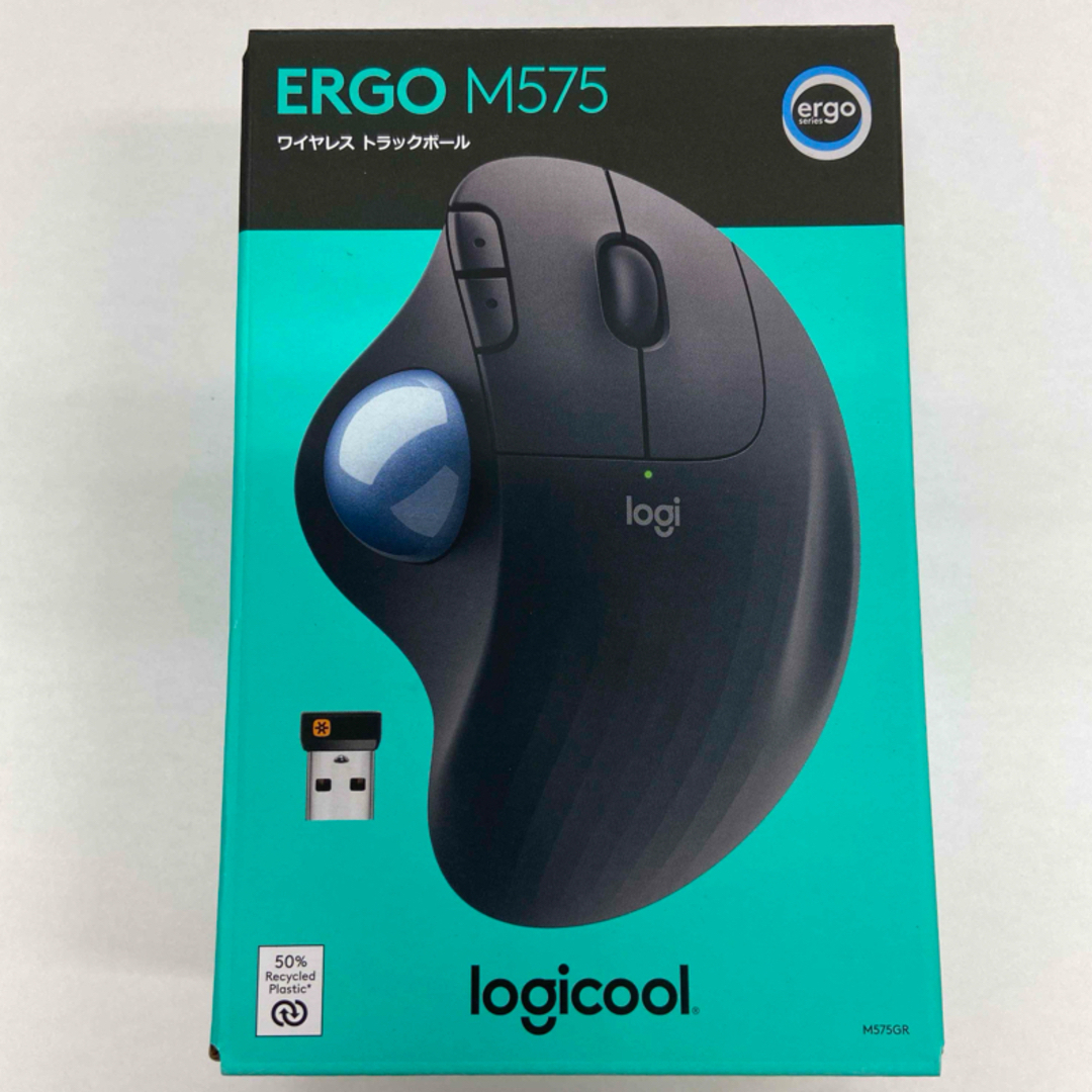 Logicool(ロジクール)のLogicool ワイヤレス トラックボールマウス M575GR スマホ/家電/カメラのPC/タブレット(PC周辺機器)の商品写真