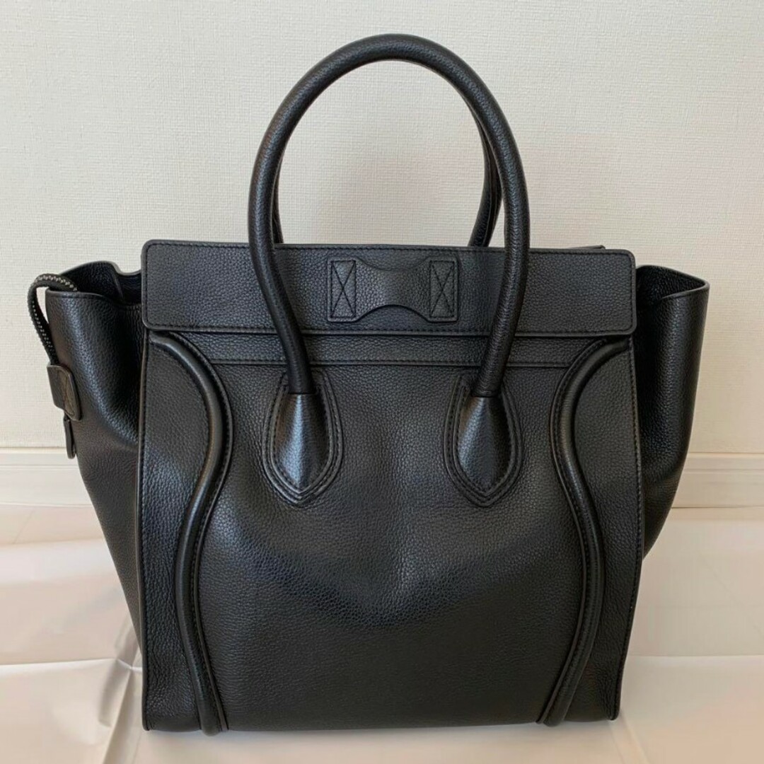 celine(セリーヌ)の【美品】CELINE セリーヌ ラゲージ ミニショッパー  ブラック レディースのバッグ(ハンドバッグ)の商品写真