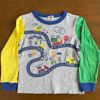 ミキハウス(mikihouse)のミキハウス　はたらく車　長袖Tシャツ　120 男の子　トップス(Tシャツ/カットソー)