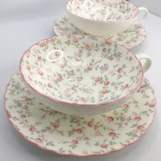 ノリタケ(Noritake)のノリタケ　9940　キューティーローズ  ティーカップ＆ソーサー　2客セット(食器)