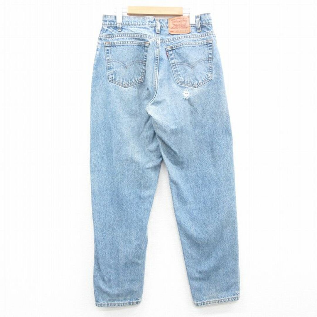 Levi's(リーバイス)のW32★古着 リーバイス Levis 560 ジーンズ メンズ 90年代 90s テーパード ヒゲ コットン USA製 紺 ネイビー デニム 【spe】 24may15 中古 ボトムス ジーパン Gパン ロング パンツ メンズのパンツ(ワークパンツ/カーゴパンツ)の商品写真