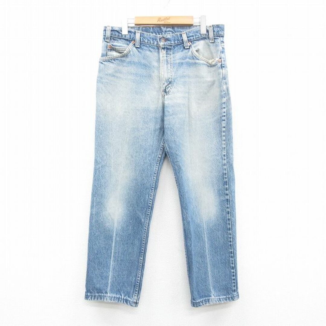 Levi's(リーバイス)のW33★古着 リーバイス Levis 506 ジーンズ メンズ 90年代 90s ヒゲ コットン USA製 紺 ネイビー デニム 24may15 中古 ボトムス ジーパン Gパン ロング パンツ メンズのパンツ(ワークパンツ/カーゴパンツ)の商品写真