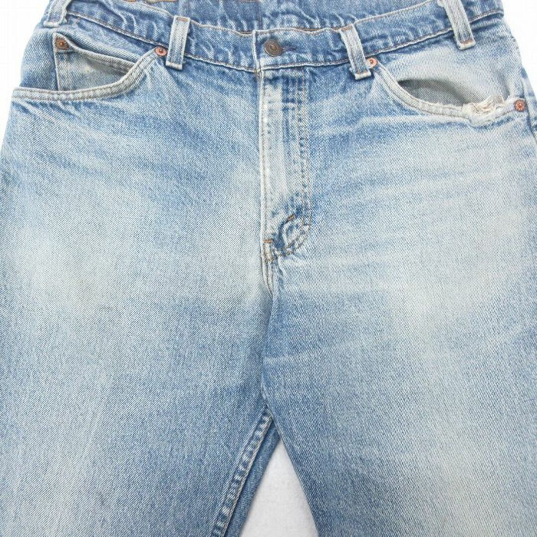 Levi's(リーバイス)のW33★古着 リーバイス Levis 506 ジーンズ メンズ 90年代 90s ヒゲ コットン USA製 紺 ネイビー デニム 24may15 中古 ボトムス ジーパン Gパン ロング パンツ メンズのパンツ(ワークパンツ/カーゴパンツ)の商品写真