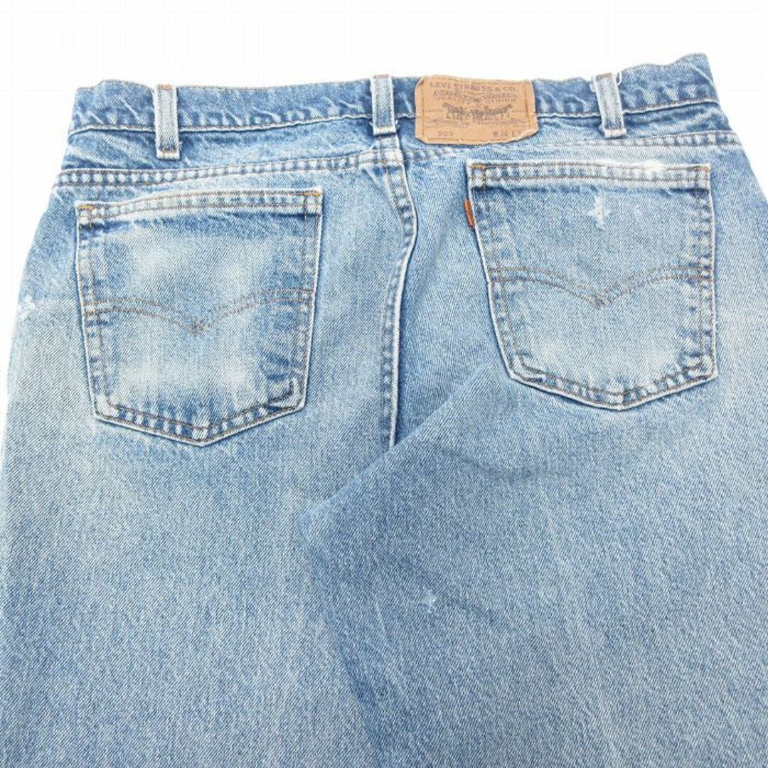 Levi's(リーバイス)のW33★古着 リーバイス Levis 506 ジーンズ メンズ 90年代 90s ヒゲ コットン USA製 紺 ネイビー デニム 24may15 中古 ボトムス ジーパン Gパン ロング パンツ メンズのパンツ(ワークパンツ/カーゴパンツ)の商品写真