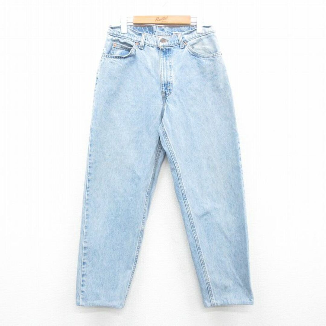 Levi's(リーバイス)のW30★古着 リーバイス Levis 560 ジーンズ メンズ 90年代 90s テーパード コットン USA製 紺 ネイビー デニム 24may15 中古 ボトムス ジーパン Gパン ロング パンツ メンズのパンツ(ワークパンツ/カーゴパンツ)の商品写真