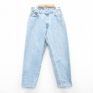 リーバイス(Levi's)のW30★古着 リーバイス Levis 560 ジーンズ メンズ 90年代 90s テーパード コットン USA製 紺 ネイビー デニム 24may15 中古 ボトムス ジーパン Gパン ロング パンツ(ワークパンツ/カーゴパンツ)