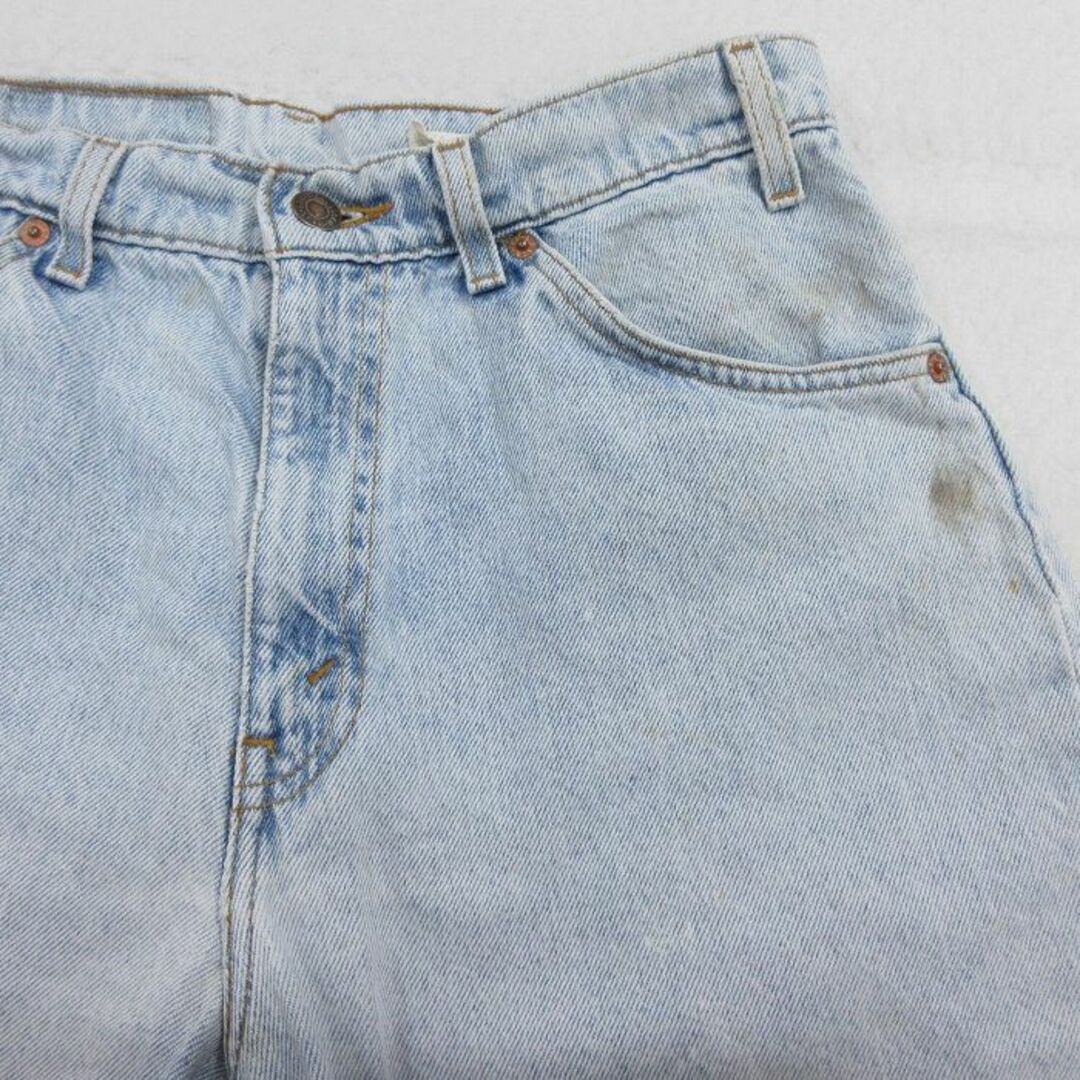 Levi's(リーバイス)のW32★古着 リーバイス Levis 550 ショート パンツ ショーツ メンズ 90年代 90s コットン 薄紺 ネイビー デニム 24may15 中古 ボトムス 短パン ショーパン ハーフ メンズのパンツ(ワークパンツ/カーゴパンツ)の商品写真