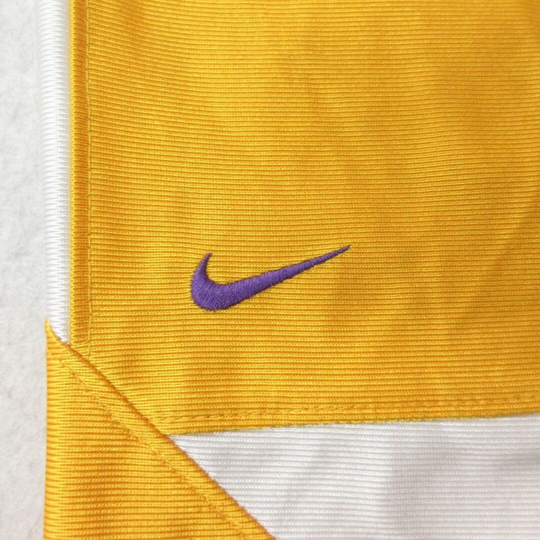 NIKE(ナイキ)のW38★古着 ナイキ NIKE ショート トレーニング パンツ ショーツ メンズ 00年代 00s NBA ロサンゼルスレイカーズ 黄 イエロー バスケットボール 24may15 中古 ボトムス 短パン ショーパン メンズのパンツ(ワークパンツ/カーゴパンツ)の商品写真