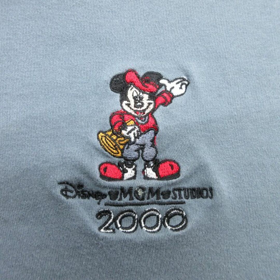 Disney(ディズニー)のXL★古着 半袖 ポロ シャツ メンズ 00年代 00s ディズニー DISNEY ミッキー MICKEY MOUSE 大きいサイズ コットン グレー 【spe】 24may15 中古 トップス メンズのトップス(ポロシャツ)の商品写真