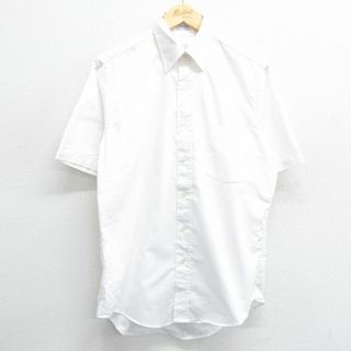 L★古着 バンヒューセン 半袖 シャツ メンズ 90年代 90s ボタンダウン 白 ホワイト 24may15 中古 トップス(シャツ)