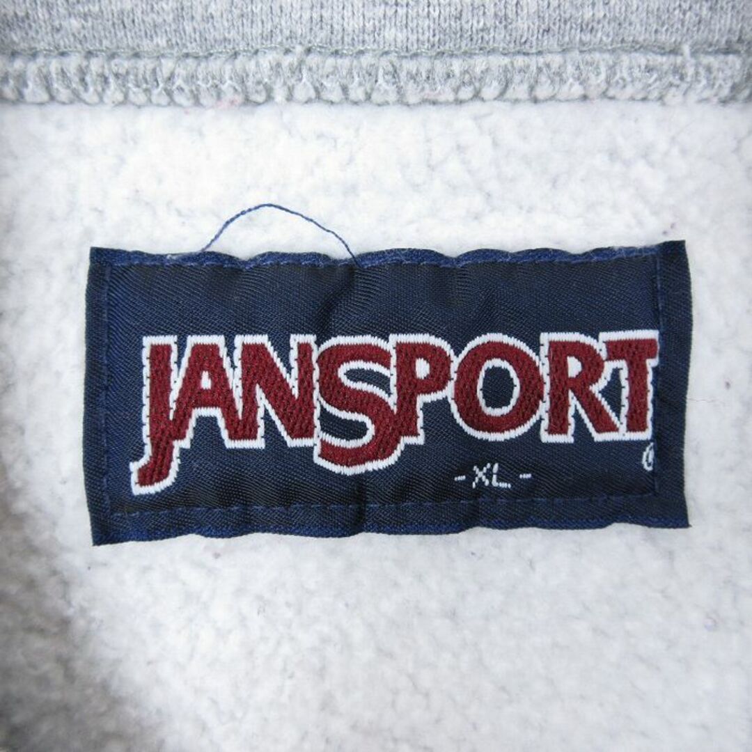 JANSPORT(ジャンスポーツ)のXL★古着 ジャンスポーツ 長袖 スウェット メンズ 00年代 00s サンフランシスコ 大きいサイズ クルーネック グレー 霜降り 24may15 中古 スエット トレーナー トップス メンズのトップス(パーカー)の商品写真