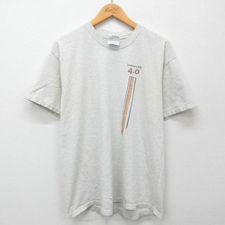 ヘインズ(Hanes)のL★古着 ヘインズ Hanes 半袖 ビンテージ Tシャツ メンズ 00年代 00s EXTRICITY B2B クルーネック 薄グレー 霜降り 24may15 中古(Tシャツ/カットソー(半袖/袖なし))