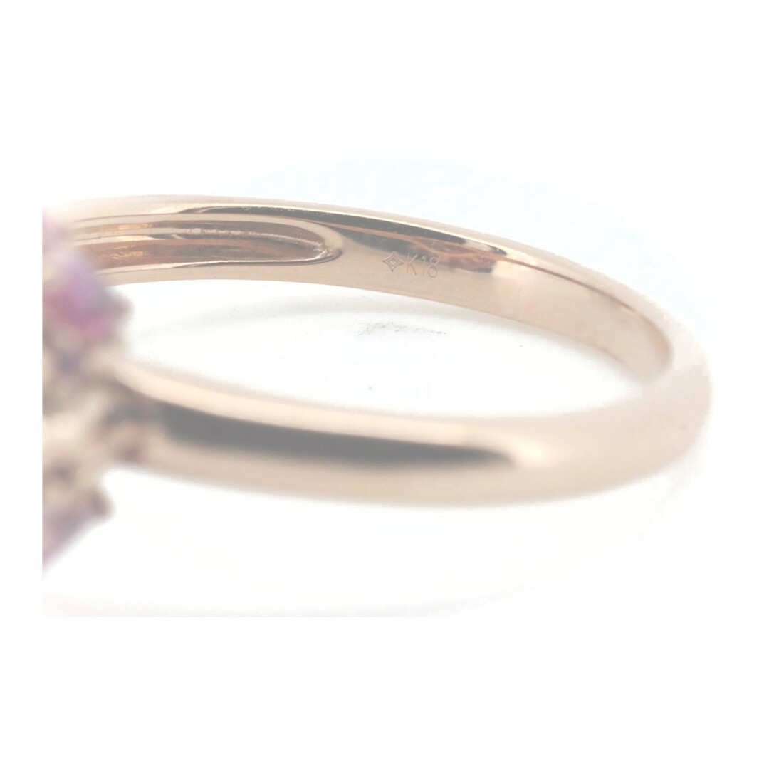 目立った傷や汚れなし GSTV ルビー ピンクサファイア ダイヤモンド リング 指輪 0.90CT S0.20CT D0.05CT 12号 18金 ピンクゴールド レディースのアクセサリー(リング(指輪))の商品写真