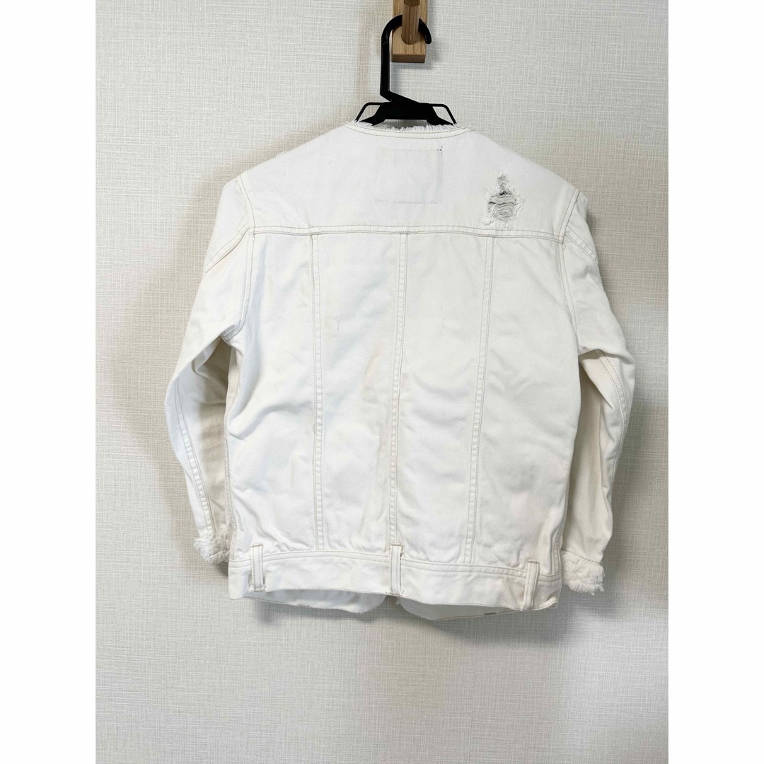 DOUBLE STANDARD CLOTHING(ダブルスタンダードクロージング)のDouble standard clothing ホワイトデニムジャケット　36 レディースのジャケット/アウター(Gジャン/デニムジャケット)の商品写真