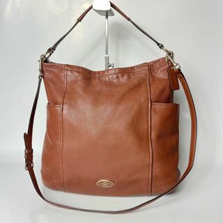 コーチ(COACH)の【美品】コーチ　ブラウン　パーク　レザー　2way ショルダーバッグ　A4可能(ショルダーバッグ)