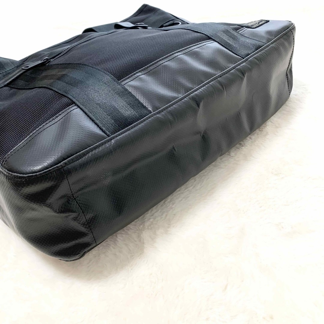 PORTER(ポーター)の美品 PORTER HEAT トートバッグ バリスターナイロン A4収納可  黒 メンズのバッグ(トートバッグ)の商品写真