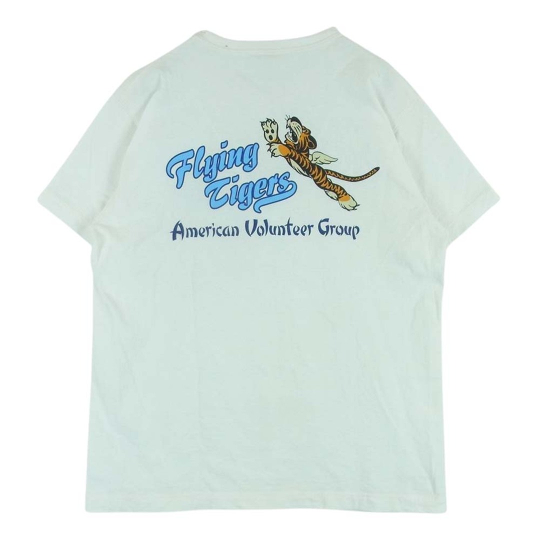 Buzz Rickson's(バズリクソンズ)のBuzz Rickson's バズリクソンズ 日本製 Flying Tigers T Shirt  TEE フライングタイガー 半袖 Tシャツ オフホワイト系 M【中古】 メンズのトップス(Tシャツ/カットソー(半袖/袖なし))の商品写真