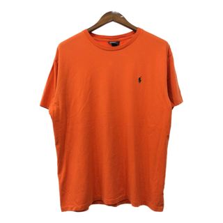 ポロラルフローレン(POLO RALPH LAUREN)のPolo by Ralph Lauren ポロ ラルフローレン 半袖Ｔシャツ ワンポイント オレンジ (メンズ XL) 中古 古着 Q6674(Tシャツ/カットソー(半袖/袖なし))