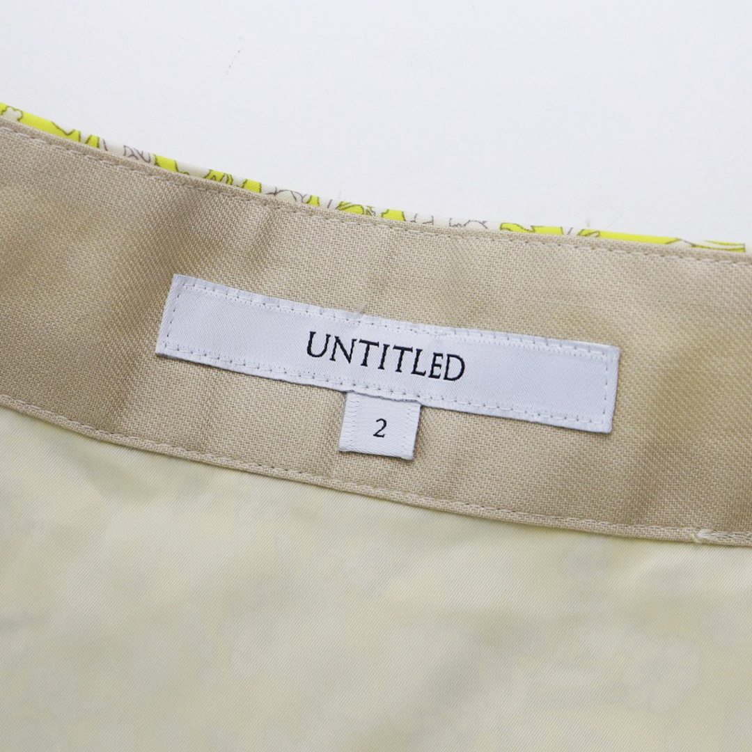 UNTITLED(アンタイトル)のアンタイトル UNTITLED 小花柄 フレア スカート 2/イエロー ボトムス ロング ジッパー フラワープリント【2400013862196】 レディースのスカート(ひざ丈スカート)の商品写真