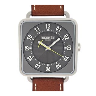 エルメス(Hermes)のエルメス カレ アッシュ バックスケルトン TI2.710 自動巻き ステンレススティール メンズ HERMES 【中古】 【時計】(腕時計(アナログ))