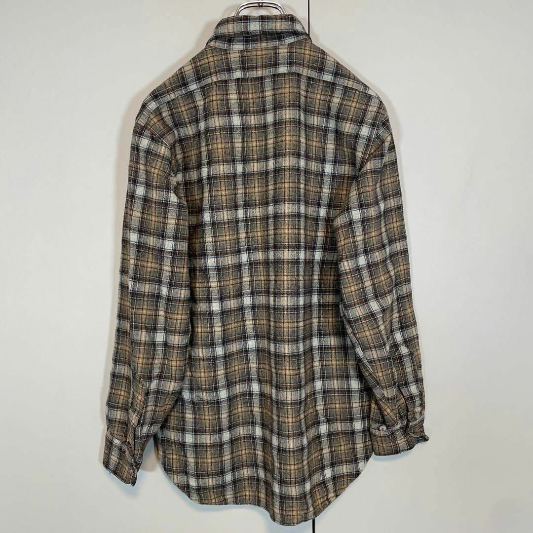 PENDLETON(ペンドルトン)の【usa製、ウールチェックシャツ】ペンドルトン古着ネルシャツ長袖ダブルポケット メンズのトップス(シャツ)の商品写真