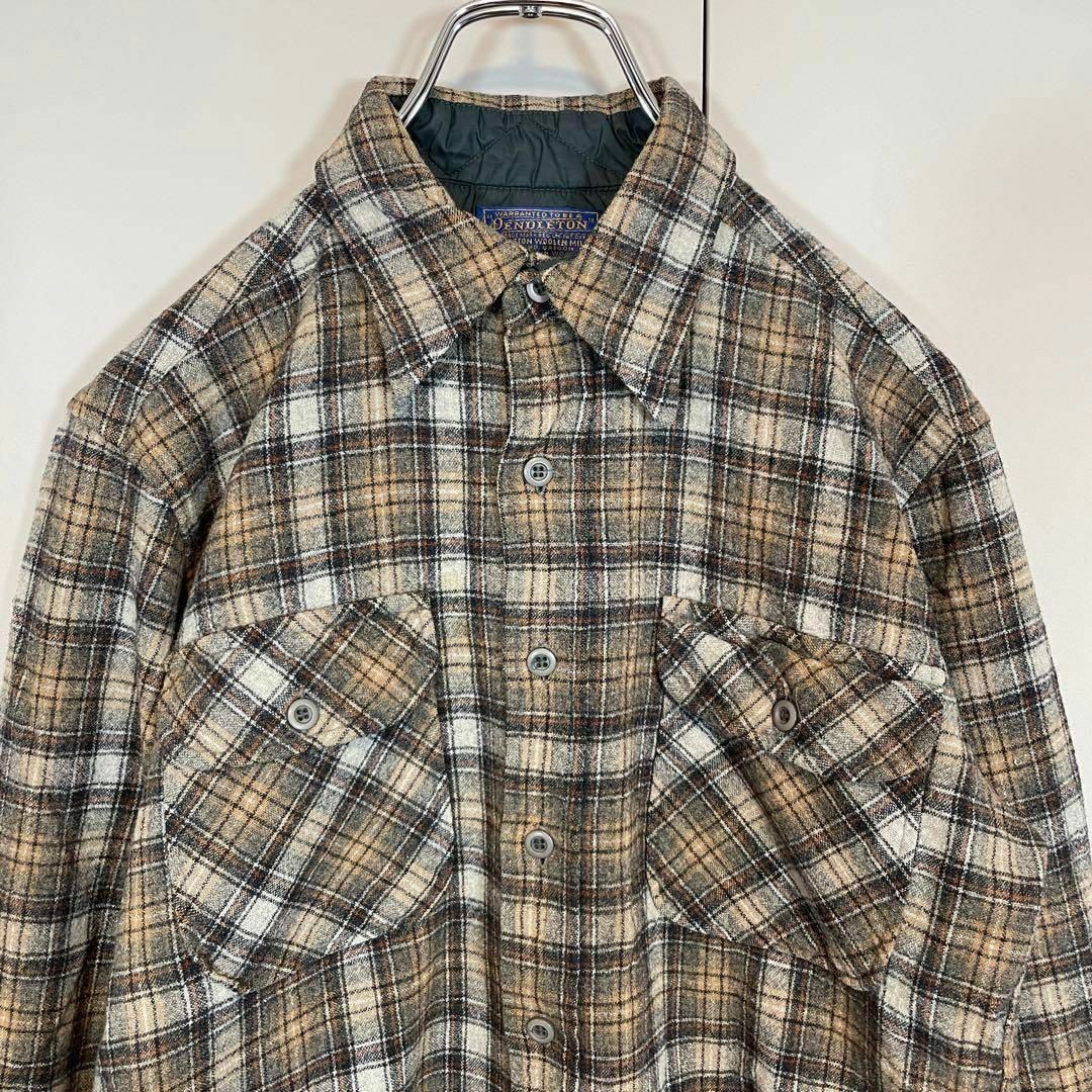 PENDLETON(ペンドルトン)の【usa製、ウールチェックシャツ】ペンドルトン古着ネルシャツ長袖ダブルポケット メンズのトップス(シャツ)の商品写真