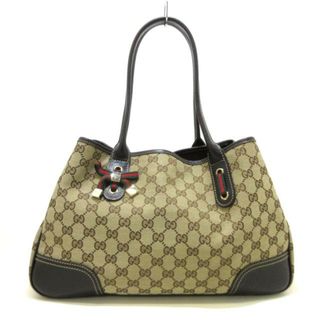 グッチ(Gucci)のGUCCI(グッチ) トートバッグ レディース プリンシー,GG柄 163805 ベージュ×ダークブラウン ジャガード×レザー(トートバッグ)