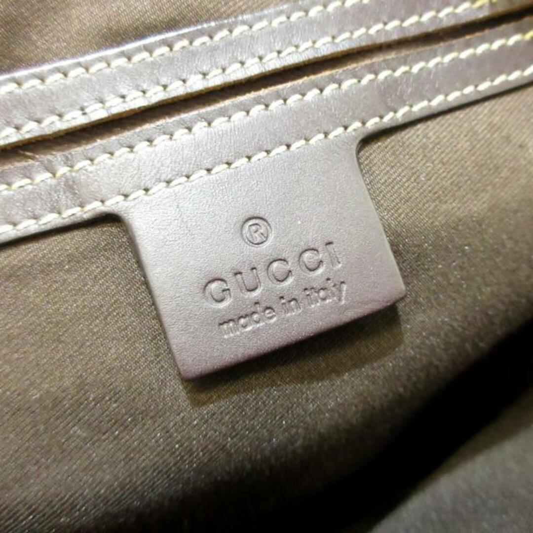 Gucci(グッチ)のGUCCI(グッチ) ショルダーバッグ GGプラス・GGスプリーム 201448 ベージュ×ダークブラウン PVC(塩化ビニール)×レザー レディースのバッグ(ショルダーバッグ)の商品写真