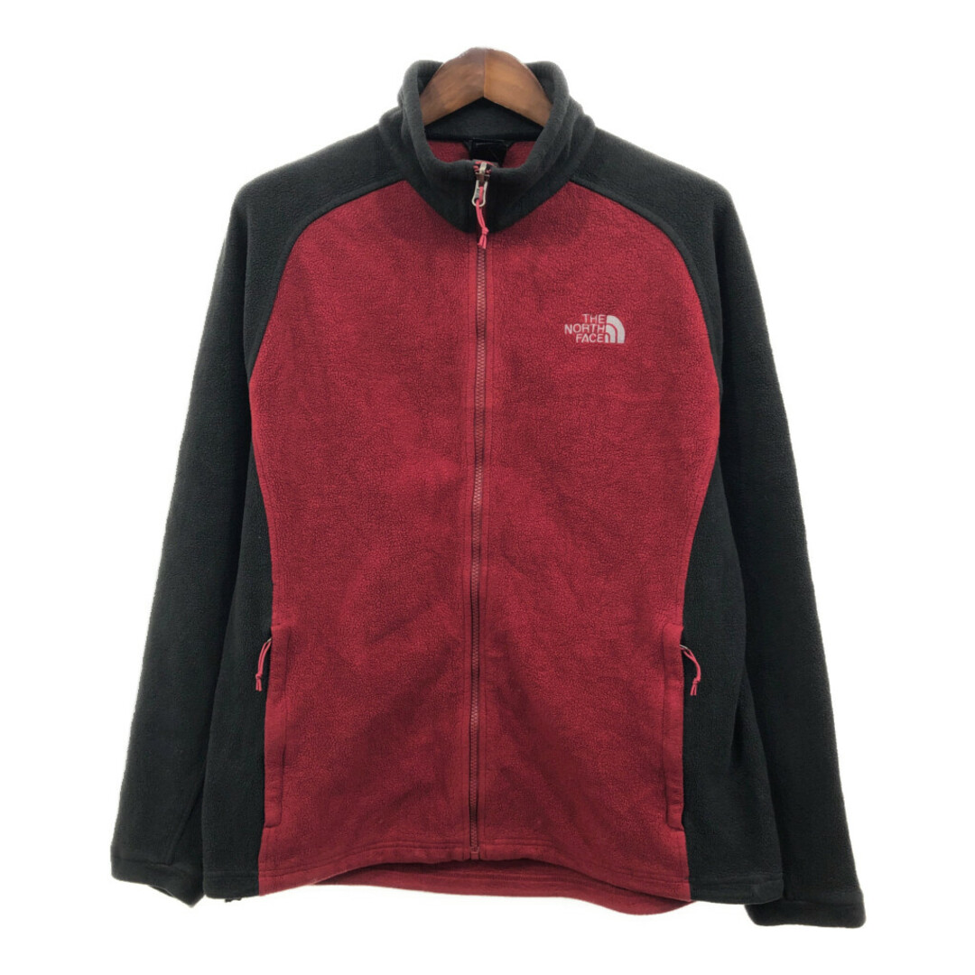 THE NORTH FACE(ザノースフェイス)のTHE NORTH FACE ノースフェイス フリースジャケット アウトドア ロゴ ブラック (メンズ L) 中古 古着 Q6682 メンズのジャケット/アウター(その他)の商品写真