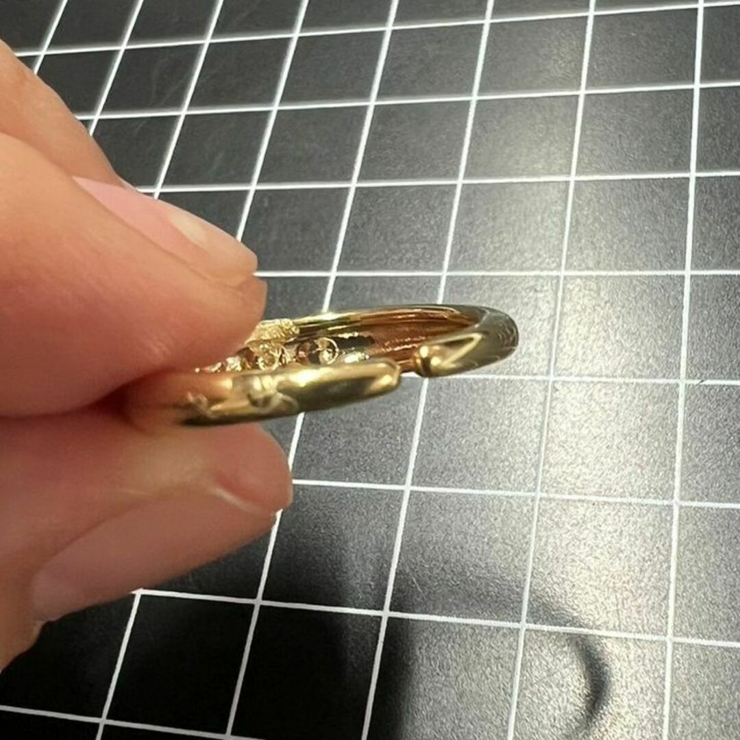 A504 匿名配送 シンプルパールリング ゴールド フリーサイズ レディースのアクセサリー(リング(指輪))の商品写真