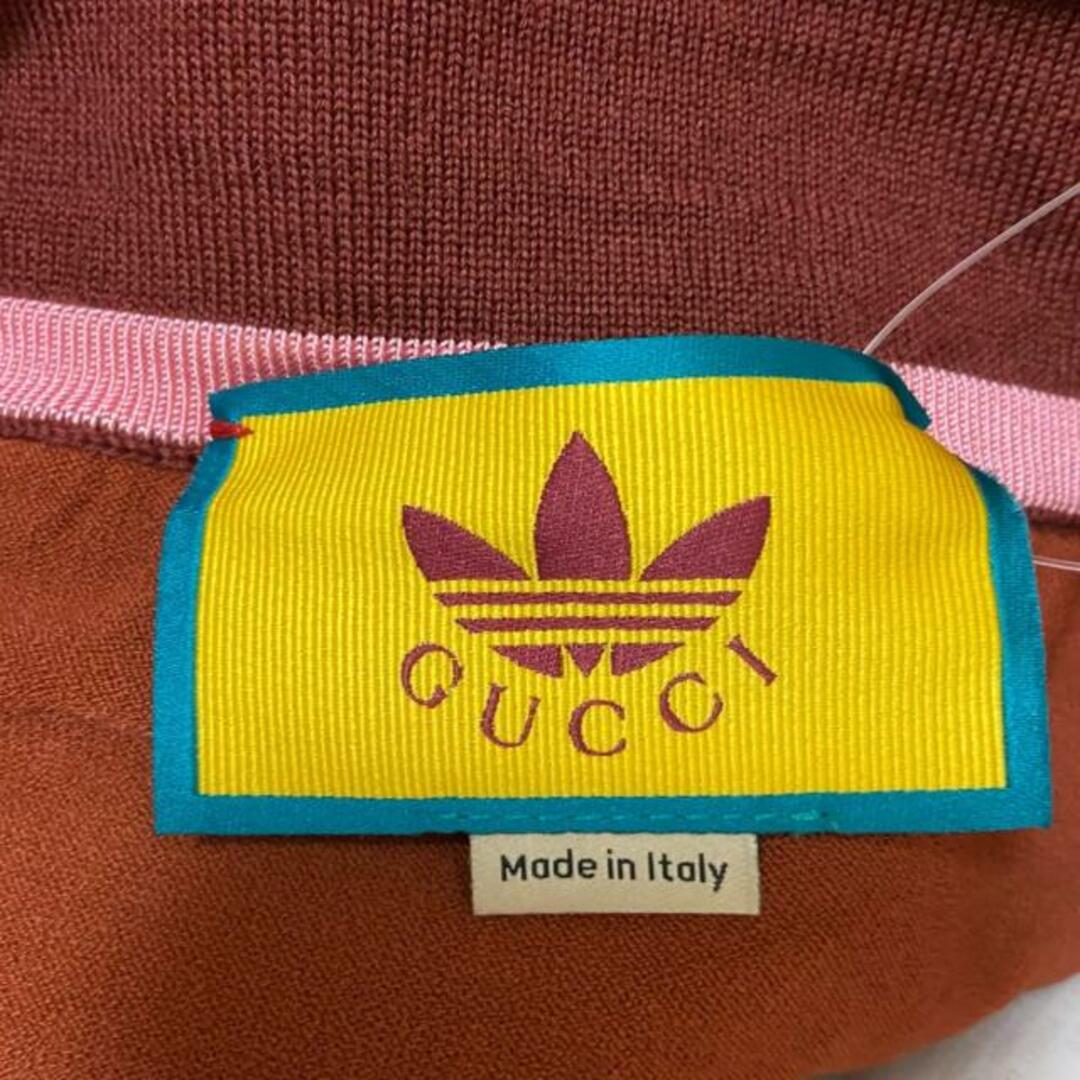 Gucci(グッチ)のGUCCI(グッチ) パンツ サイズS レディース - 693830 ボルドー×ピンク フルレングス/ニット/ジョガーパンツ/adidasコラボ ウール、レーヨン レディースのパンツ(その他)の商品写真