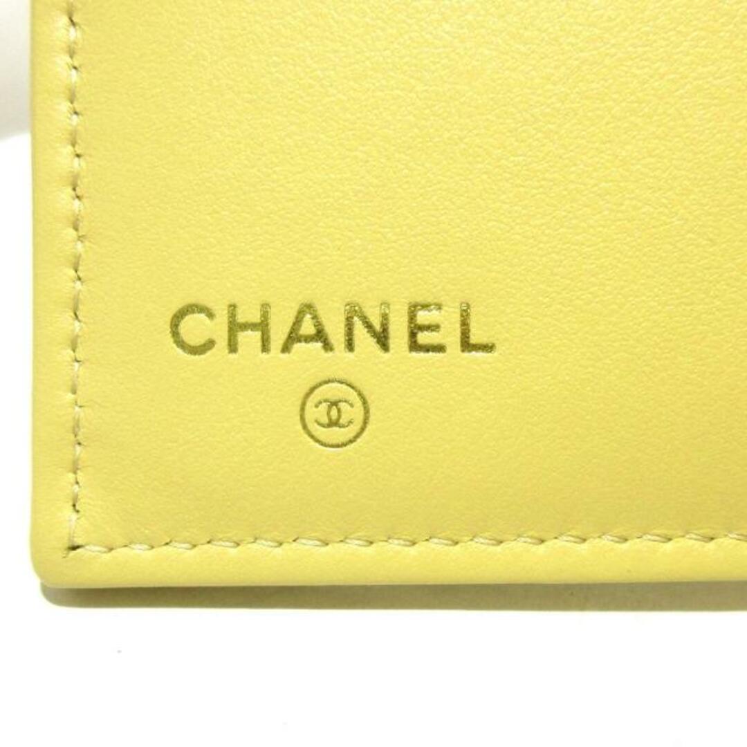 CHANEL(シャネル)のCHANEL(シャネル) 3つ折り財布美品  マトラッセ AP0229 B10583 NQ387 イエロー ゴールド金具 キャビアスキン レディースのファッション小物(財布)の商品写真