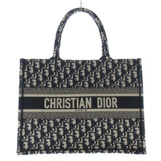 Christian Dior - DIOR/ChristianDior(ディオール/クリスチャンディオール) トートバッグ ブックトートミディアムバッグ/旧スモール M1296ZRIW_M828 ライトグレー×ダークネイビー×ネイビー ディオール オブリーク エンブロイダリー