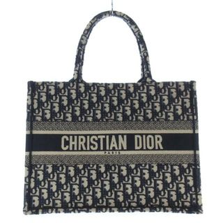 DIOR/ChristianDior(ディオール/クリスチャンディオール) トートバッグ ブックトートミディアムバッグ/旧スモール M1296ZRIW_M828 ライトグレー×ダークネイビー×ネイビー ディオール オブリーク エンブロイダリー