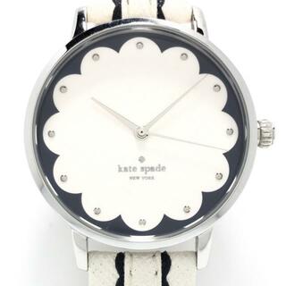 Kate spade(ケイト) 腕時計 - KSW1004 レディース 白×ダークネイビー