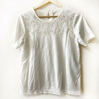 leilian - Leilian(レリアン) 半袖カットソー サイズ9 M レディース美品  - アイボリー クルーネック/レース リヨセル