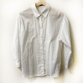 セオリーリュクス(Theory luxe)のtheory luxe(セオリーリュクス) 長袖シャツブラウス サイズ38 M レディース - 白 シースルー 綿(シャツ/ブラウス(長袖/七分))