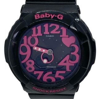 カシオ(CASIO)のCASIO(カシオ) 腕時計美品  Baby-G BGA-130 レディース 黒×ピンク(腕時計)