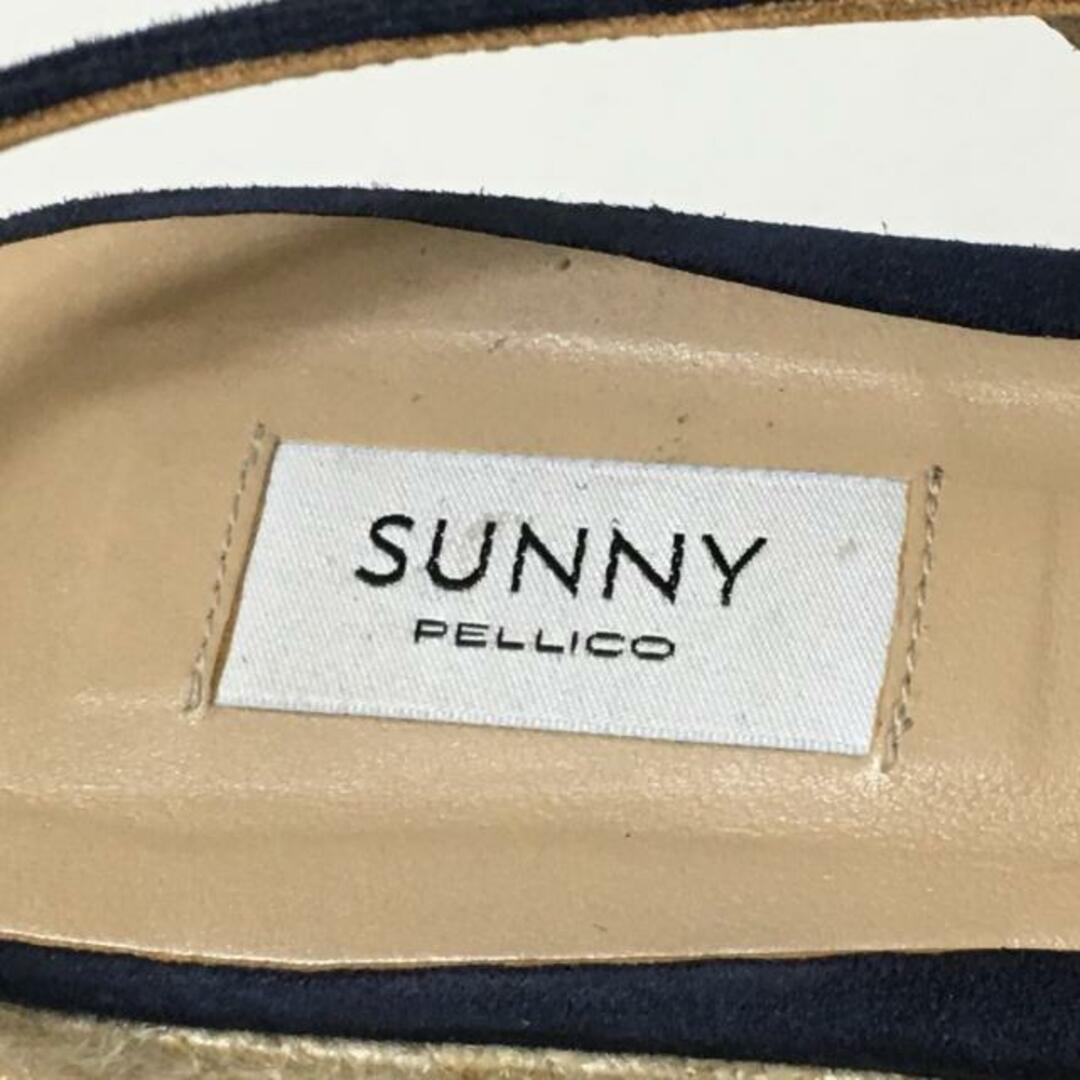 PELLICO(ペリーコ)のPELLICO(ペリーコ) サンダル 39 レディース - ダークネイビー SUNNY/トングサンダル/ウェッジソール スエード レディースの靴/シューズ(サンダル)の商品写真