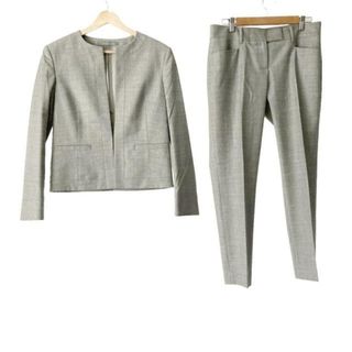 セオリーリュクス(Theory luxe)のtheory luxe(セオリーリュクス) レディースパンツスーツ レディース美品  - グレー 肩パッド ナイロン、毛(スーツ)