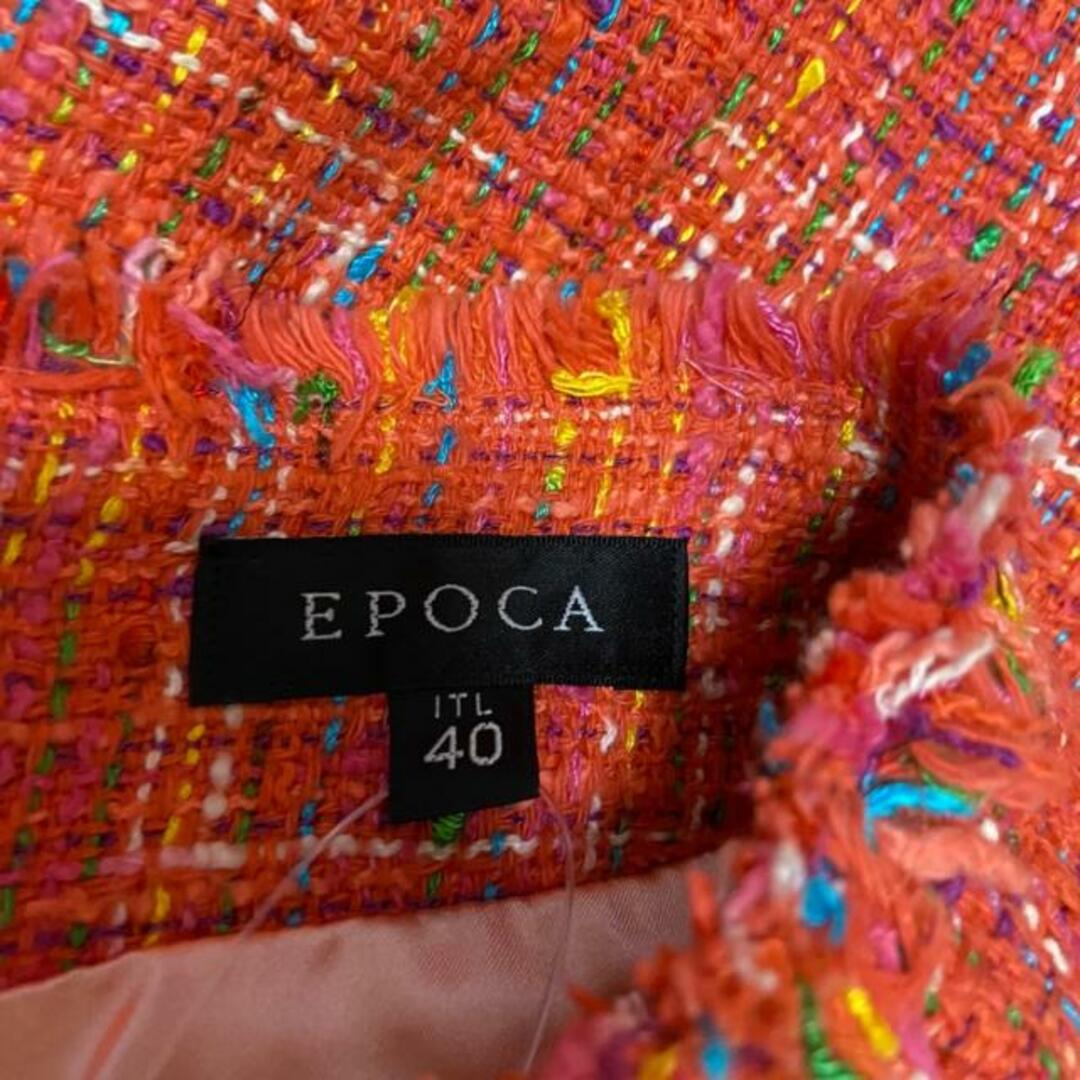 EPOCA(エポカ)のEPOCA(エポカ) スカート サイズ40 M レディース - オレンジ×グリーン×マルチ ひざ丈/ツイード 綿、レーヨン レディースのスカート(その他)の商品写真