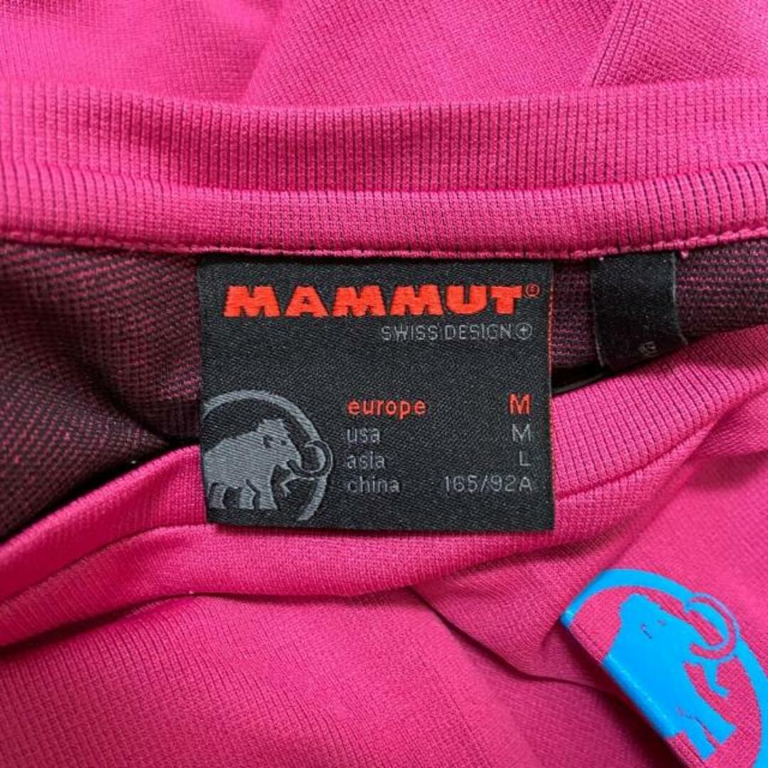 Mammut(マムート)のMAMMUT(マムート) 半袖Tシャツ サイズASIA L レディース - ピンク×ライトブルー クルーネック ポリエステル、ポリプロピレン レディースのトップス(Tシャツ(半袖/袖なし))の商品写真