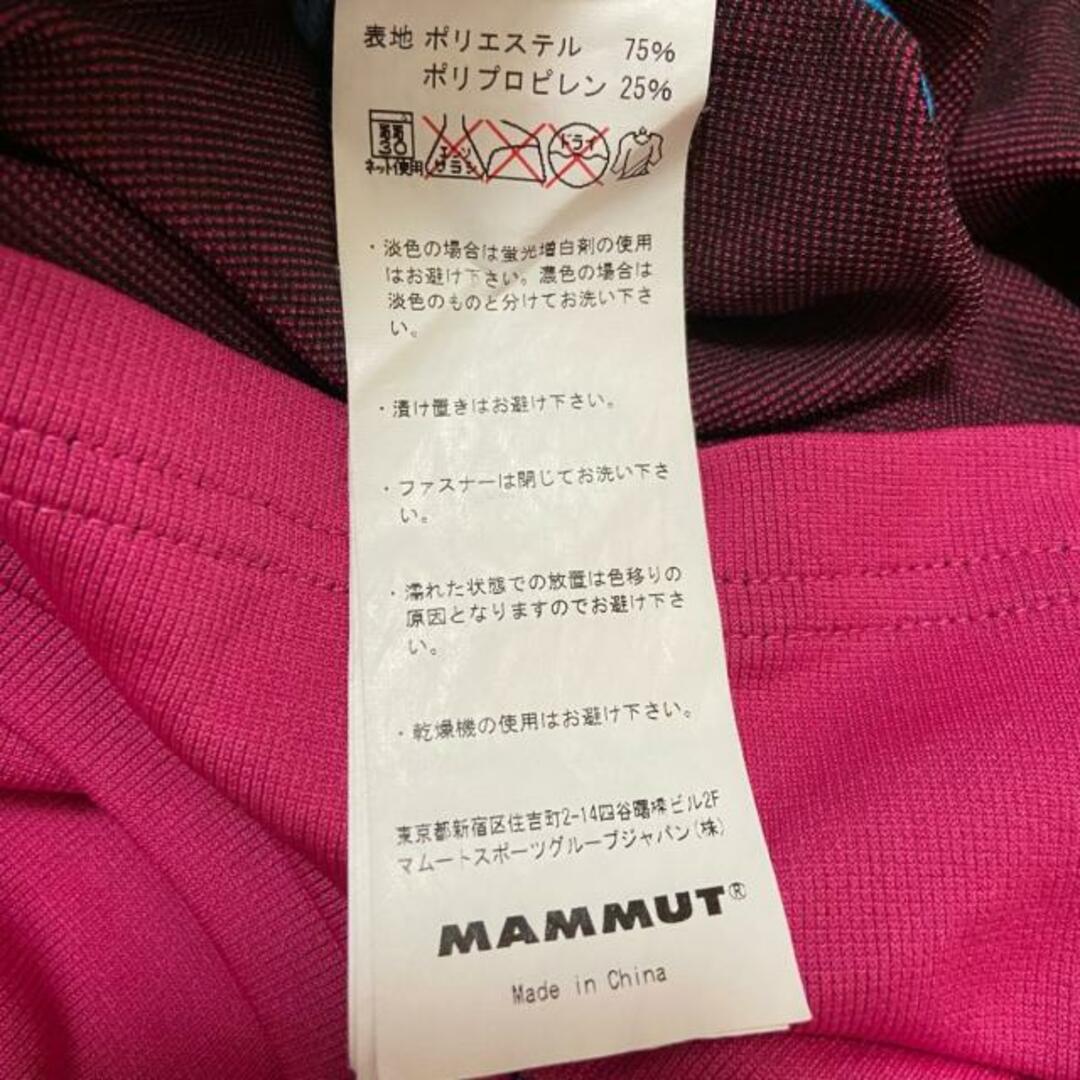 Mammut(マムート)のMAMMUT(マムート) 半袖Tシャツ サイズASIA L レディース - ピンク×ライトブルー クルーネック ポリエステル、ポリプロピレン レディースのトップス(Tシャツ(半袖/袖なし))の商品写真
